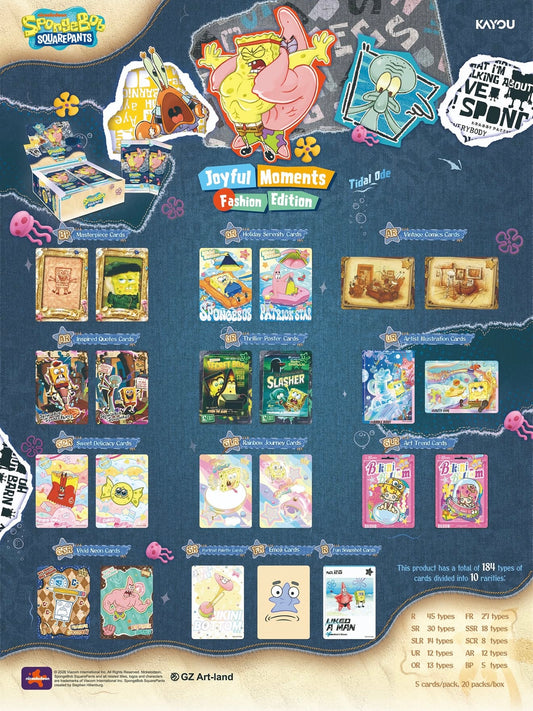 KAYOU SpongeBob SquarePants-Joyful Moments Collectible Cards-Fashion Edition-001-SEA-Series 1 KAYOU