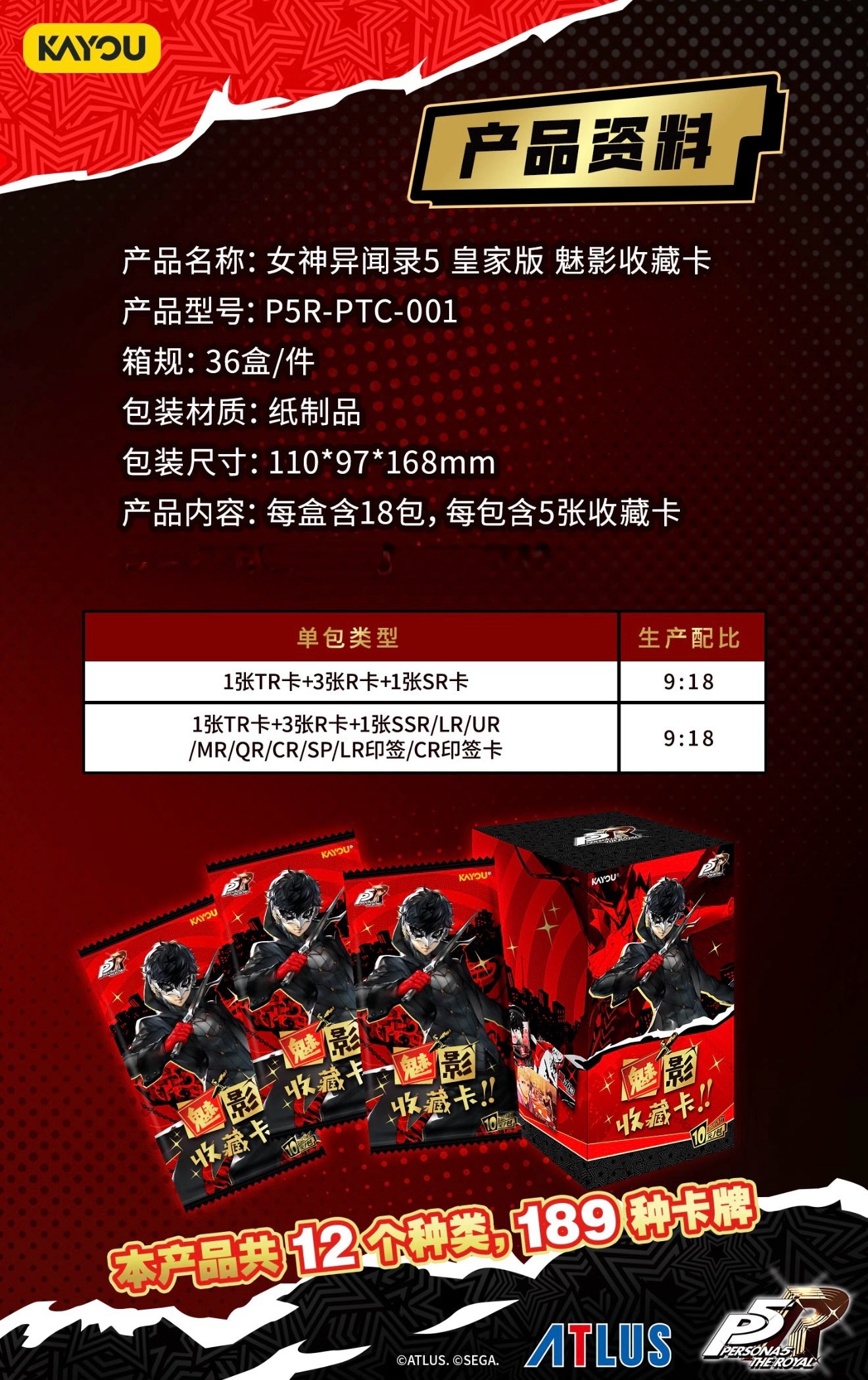 Persona 5 Royal - Phantom Treasure Collection Cards - Series 1 KAYOU Trading Card 女神異聞錄