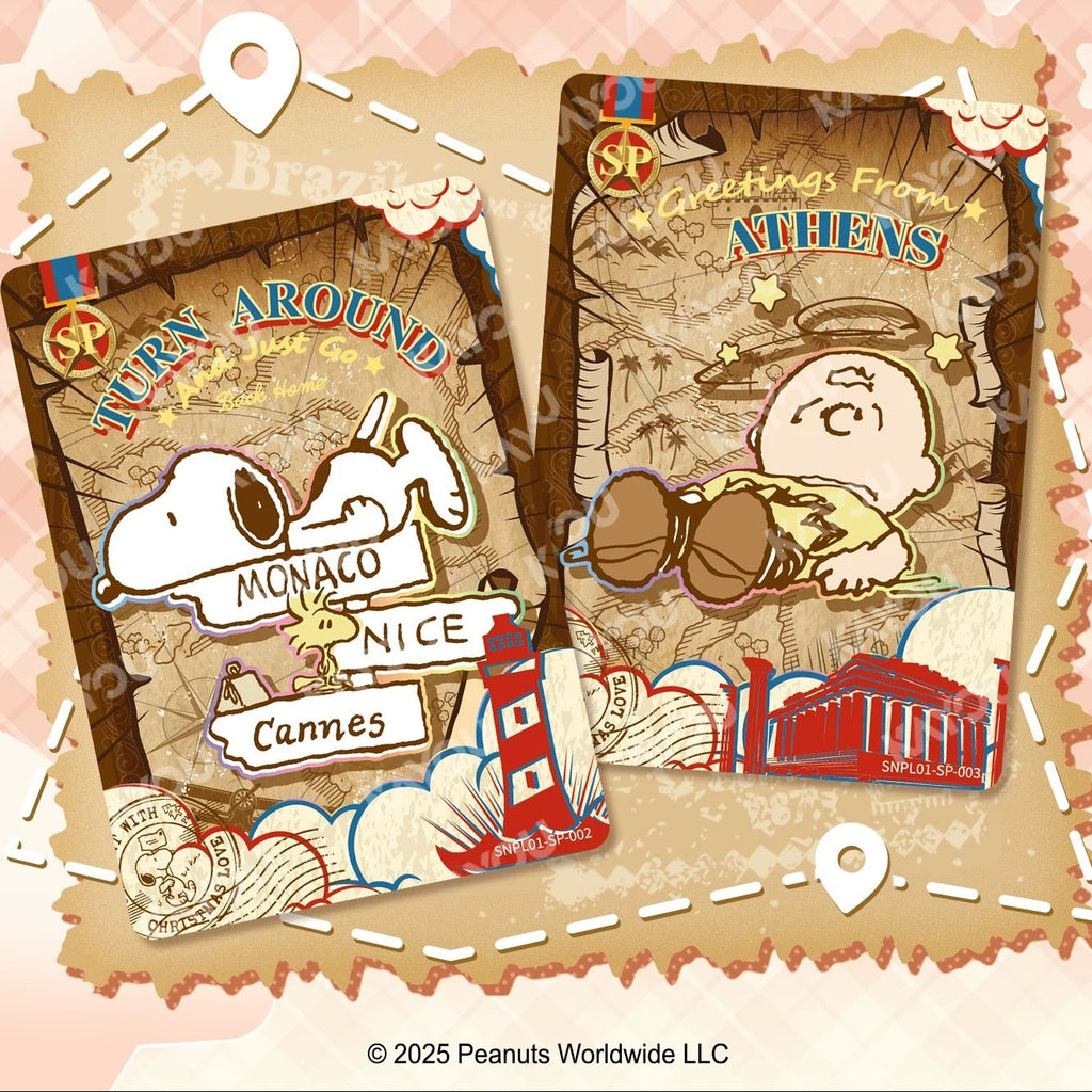 KAYOU Snoopy Peanuts Comics - Miracle Collection - World Travel Cards - Wave 1