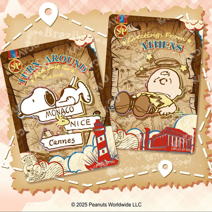KAYOU Snoopy Peanuts Comics - Miracle Collection - World Travel Cards - Wave 1