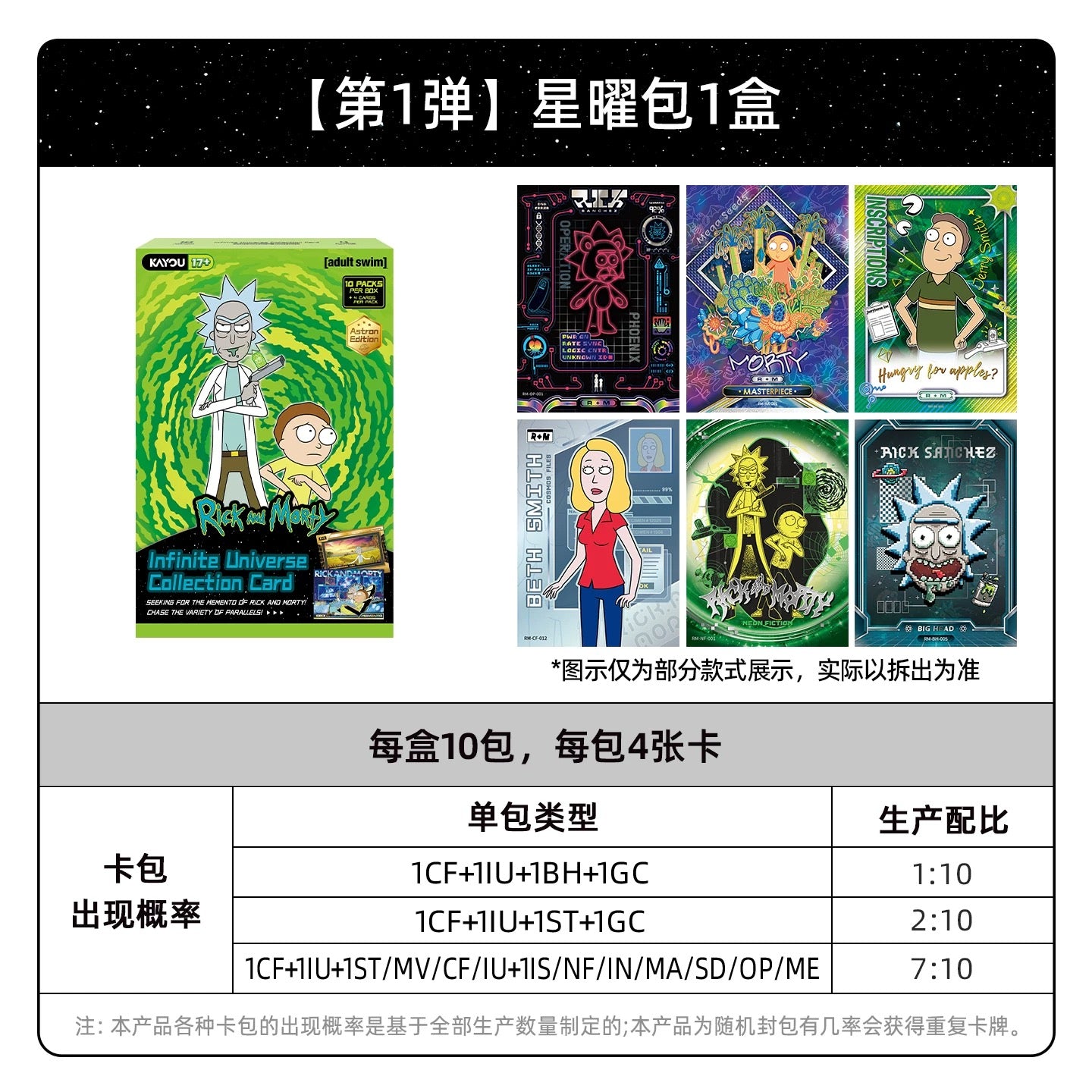 Rick and Morty - Multiverse Collection Cards - Star Radiance Pack Vol.1
