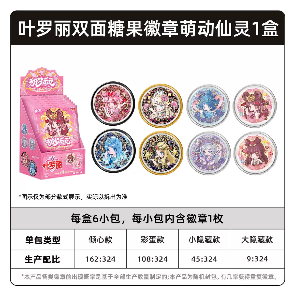KAYOU YeLuoli  Double-sided Candy Badge - Cute Fairy Spirit - Wave 1