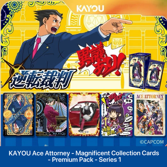 KAYOU Ace Attorney - Magnificent Collection Cards - Premium Pack - Series 1 ￼