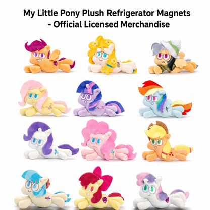 KAYOU My Little Pony Plush Refrigerator Magnets - Official Licensed Merchandise (Full Box 12 Packs)