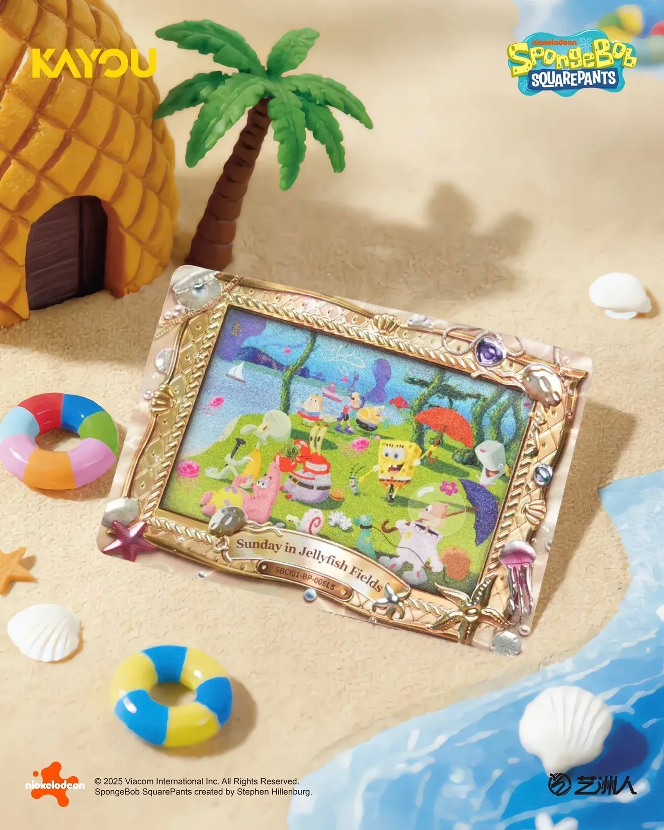 KAYOU English SpongeBob SquarePants-Joyful Moments Collectible Cards-Fashion Edition-001-SEA-Series 1