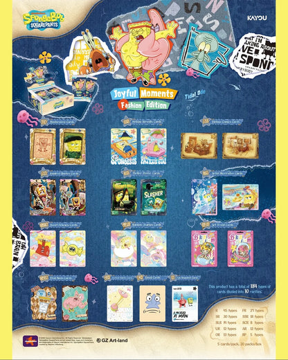 KAYOU English SpongeBob SquarePants-Joyful Moments Collectible Cards-Fashion Edition-001-SEA-Series 1