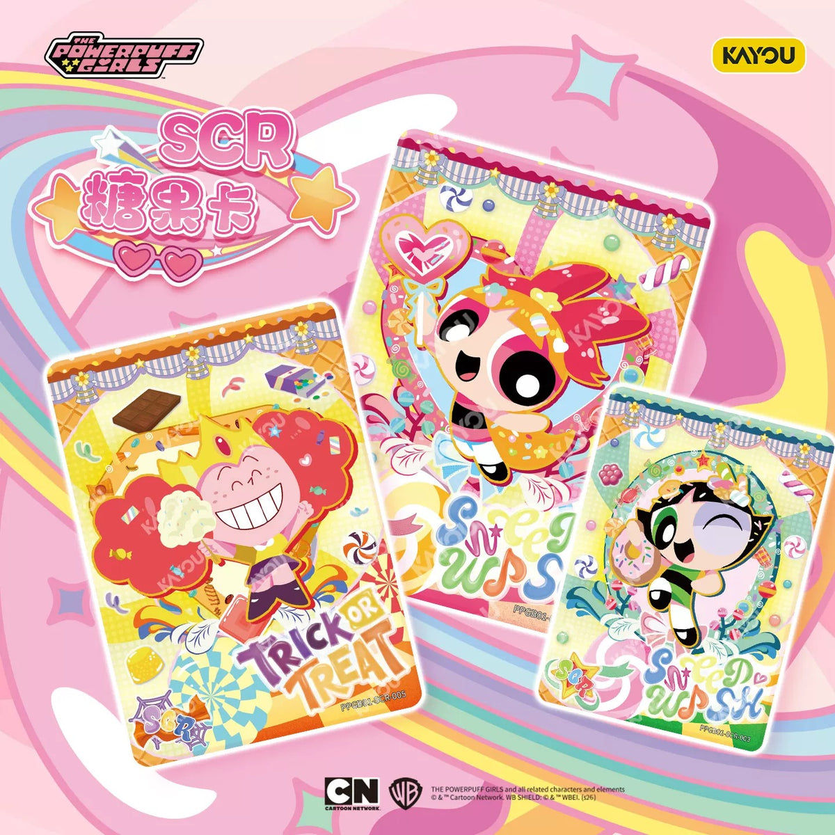THE POWERPUFF GIRLS Collector's Cards - Candy Pack - Wave 1