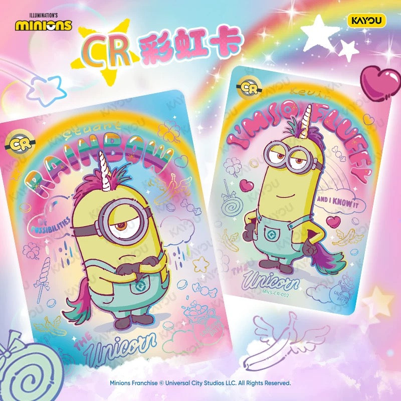KAYOU Minions "Bana Bana" Collectible Cards Cute Master Pack CR Card
卡遊小黃人叭吶吶收藏卡片萌主包