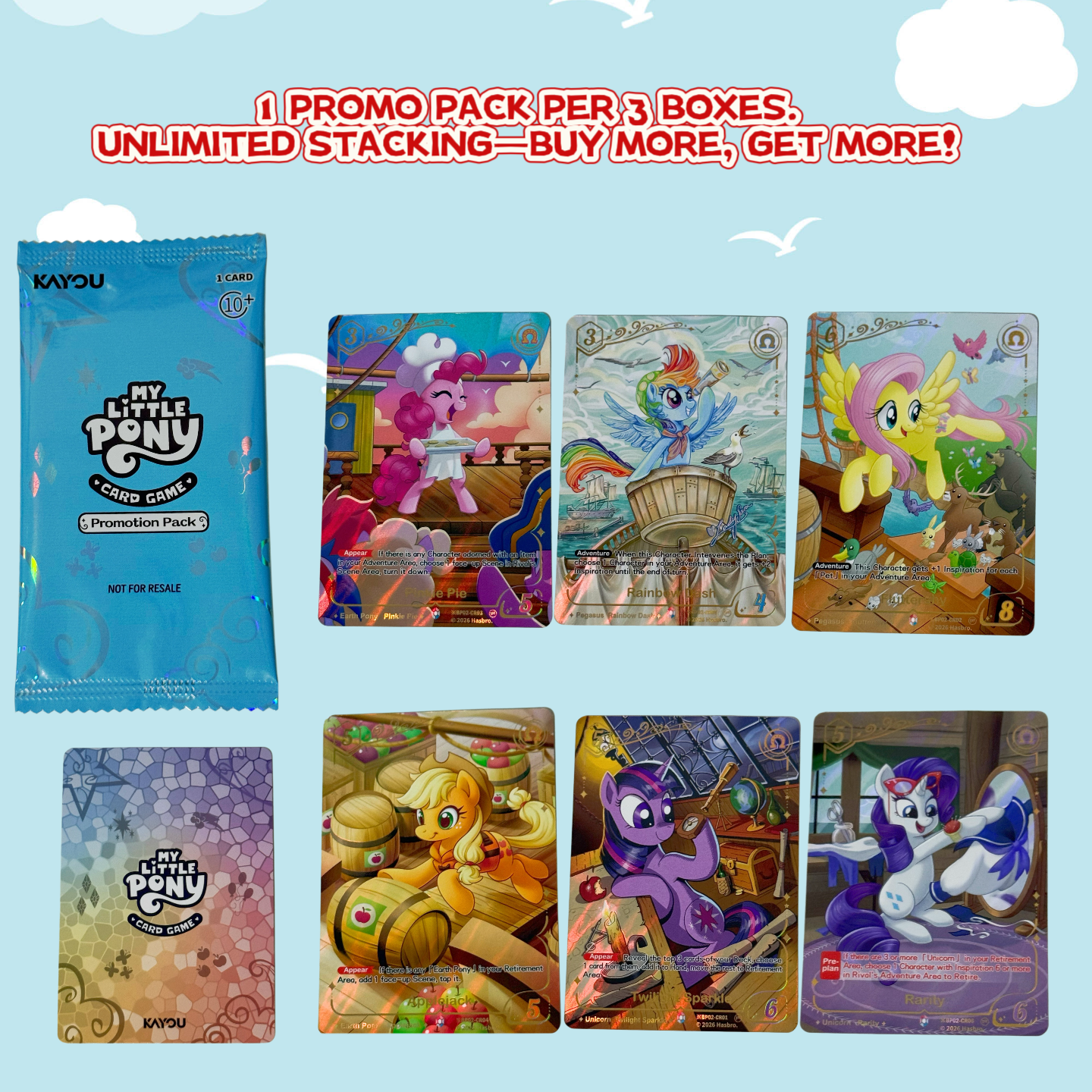 KAYOU My Little Pony Trading Card Game - DISCORD!!! My little pony TCG Booster Pack English Version