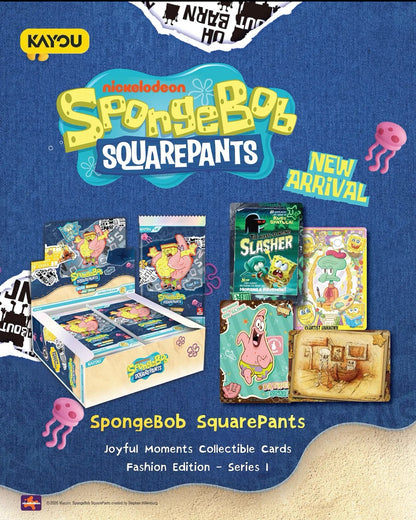 KAYOU English SpongeBob SquarePants-Joyful Moments Collectible Cards-Fashion Edition-001-SEA-Series 1
