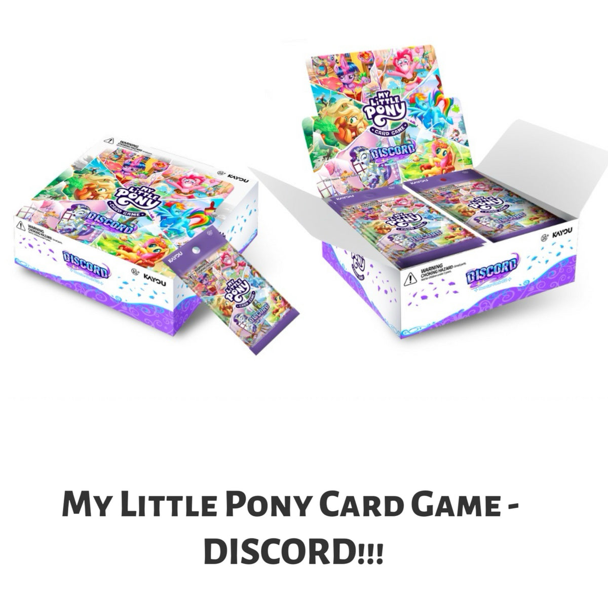 KAYOU My Little Pony Trading Card Game - DISCORD!!! My little pony TCG Booster Pack English Version